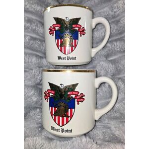 Set of 2 VINTAGE West Point Coffee Mugs.  Purchased in the 80's.  Never used